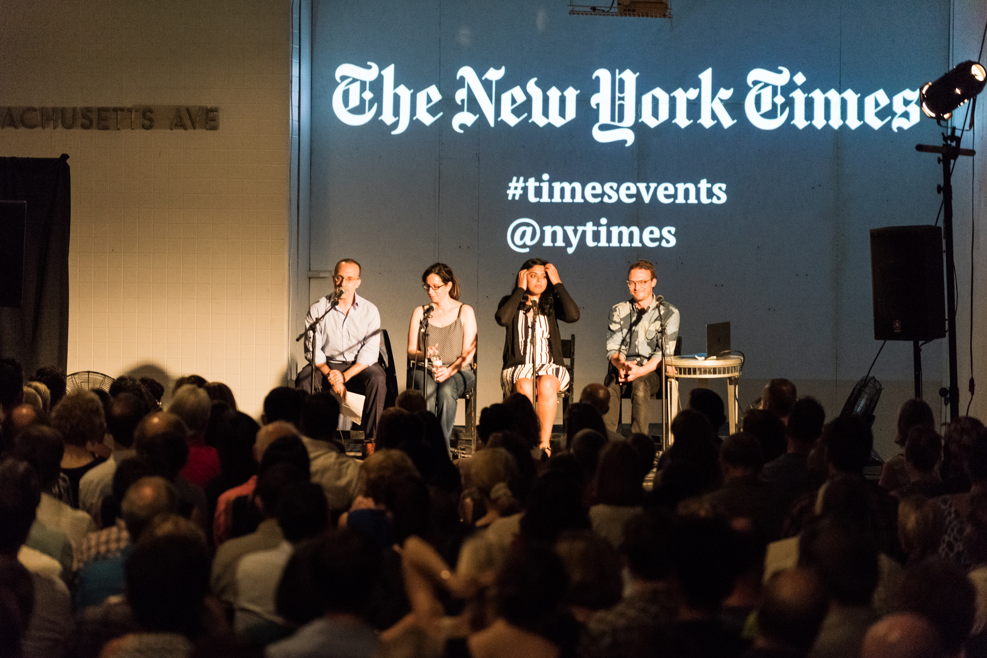 A New York Times panel discussion before a full audience in the Dupont Underground