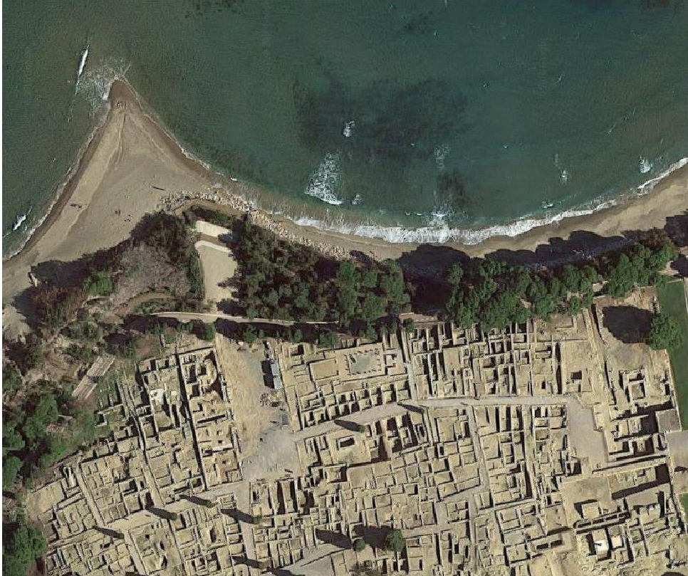 King Lear — aerial view of the ruins by the sea