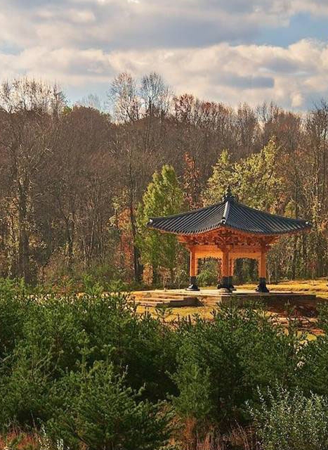 Korean Bell Garden pavilion