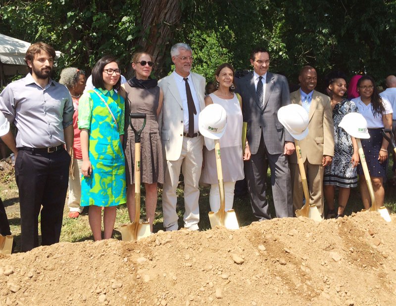 Legacy Memorial Park — groundbreaking with ceremonial shovels