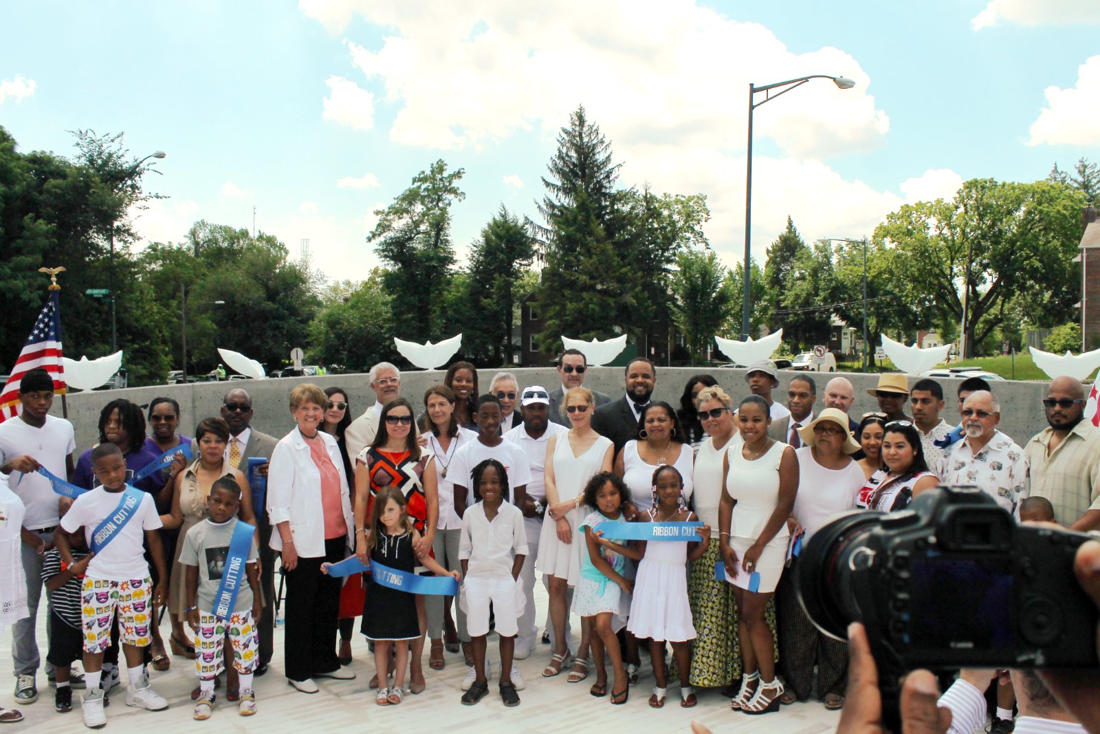 Legacy Memorial Park — families and officials at the dedication